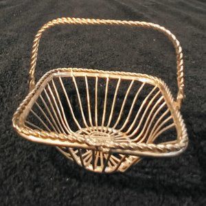 Vintage Miniature Wire Silver Basket